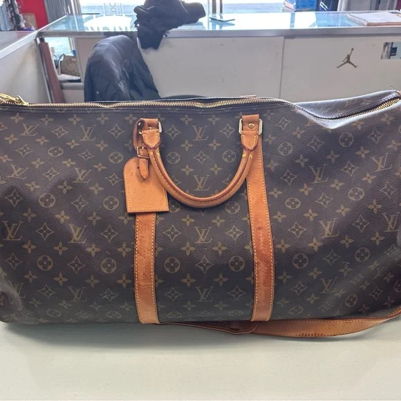 Rare Louis Vuitton Monogram Keepall Bandouliere 60 Boston bag M41422 PVC Brown - Picture 1 of 16